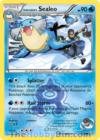 Team Aqua's Sealeo #4/34 Common - Double Crisis Pokemon card