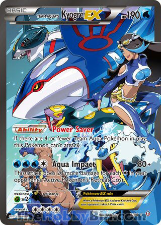 Team Aqua's Kyogre EX Double Crisis Ultra Rare #6/34