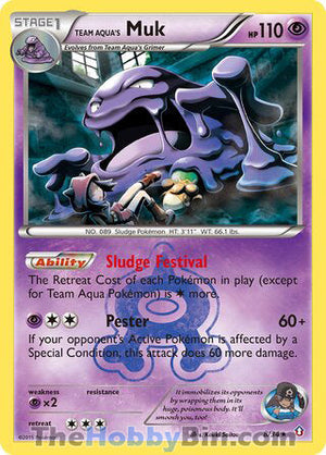 0008 Team Aqua's Muk Holo Rare Double Crisis