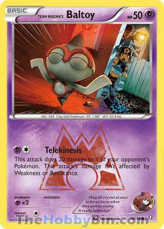 Team Magma's Baltoy #10/34 Common - Double Crisis Pokemon card