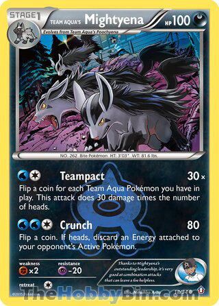 Team Aqua's Mightyena Double Crisis Common #18/34