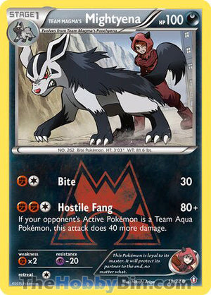 0019 Team Magma's Mightyena Common Double Crisis