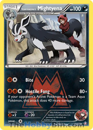 Team Magma's Mightyena #19/34 Common - Double Crisis Pokemon card