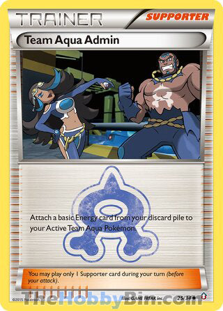 Team Aqua Admin Double Crisis Uncommon #25/34