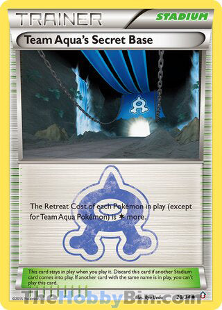 Team Aqua's Secret Base #28/34 Uncommon - Double Crisis Pokemon card