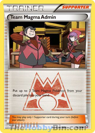 Team Magma Admin #29/34 Uncommon - Double Crisis Pokemon card