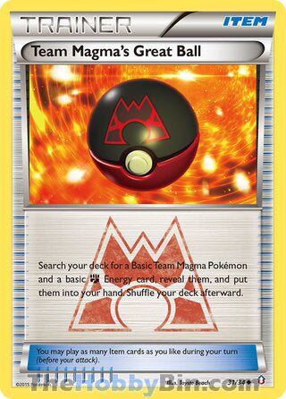 Team Magma's Great Ball Double Crisis Uncommon #31/34