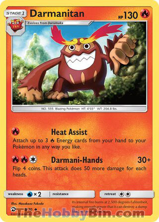 Darmanitan #9/70 Uncommon - Dragon Majesty Pokemon card
