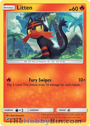 0012 Litten Common Dragon Majesty