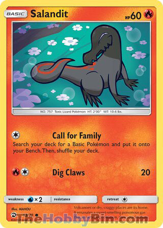 Salandit #13/70 Common - Dragon Majesty Pokemon card