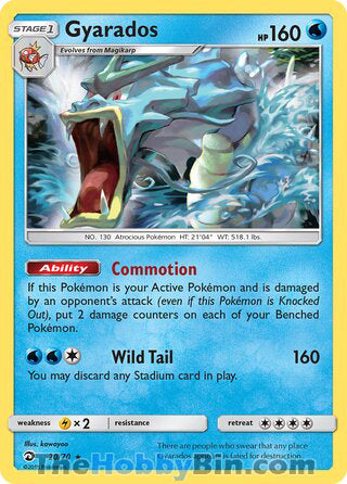 Gyarados #20/70 Holo Rare - Dragon Majesty Pokemon card