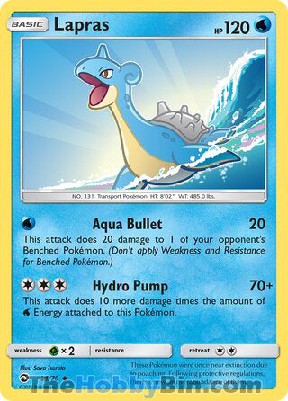 Lapras Dragon Majesty Uncommon #21/70