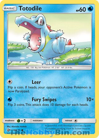 Totodile #22/70 Common - Dragon Majesty Pokemon card