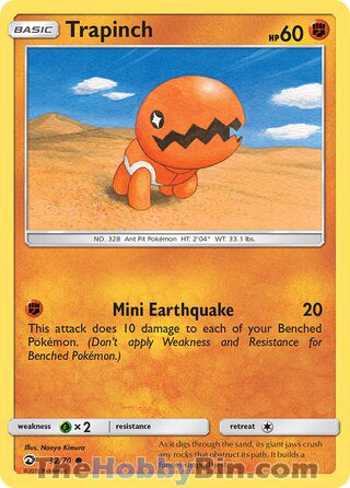 Trapinch #32/70 Common - Dragon Majesty Pokemon card