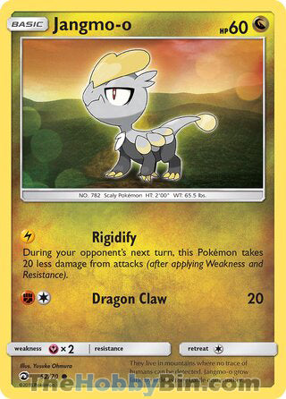 Jangmo-o #52/70 Common - Dragon Majesty Pokemon card