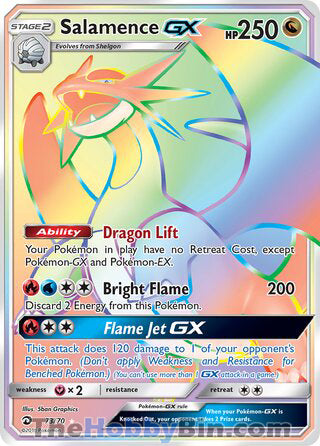 Salamence GX #73/70 Secret Rare - Dragon Majesty Pokemon card