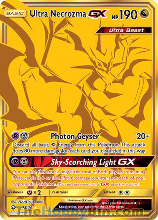 Ultra Necrozma GX #78/70 Secret Rare - Dragon Majesty Pokemon card