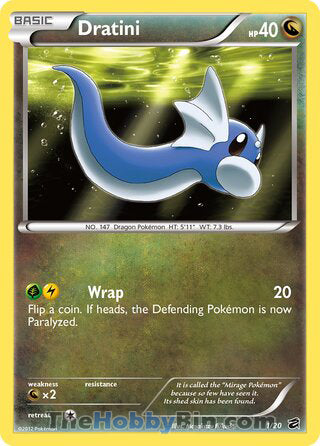 0001 Dratini Holo Rare Dragon Vault