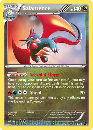 0008 Salamence Holo Rare Dragon Vault
