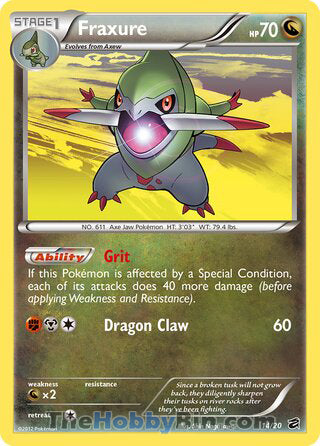 0014 Fraxure Holo Rare Dragon Vault