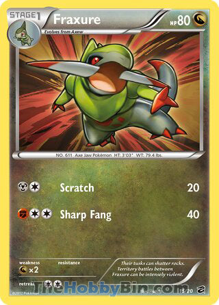0015 Fraxure Holo Rare Dragon Vault
