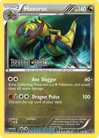 0016 Haxorus Holo Rare Dragon Vault