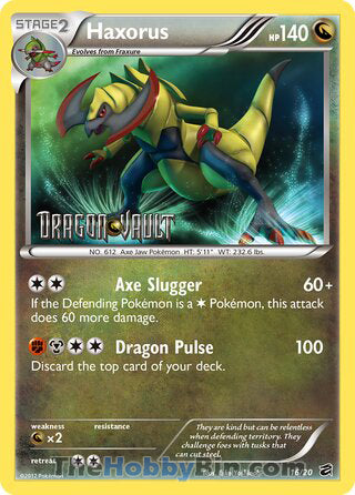 0016 Haxorus Holo Rare Dragon Vault