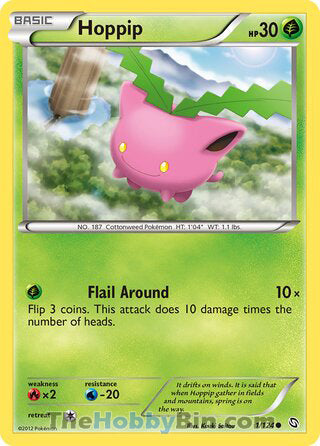 Hoppip #1/124 Common - Dragons Exalted Pokemon card