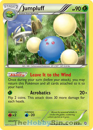 Jumpluff #3/124 Rare - Dragons Exalted Pokemon card