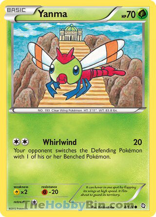 Yanma #4/124 Common - Dragons Exalted Pokemon card