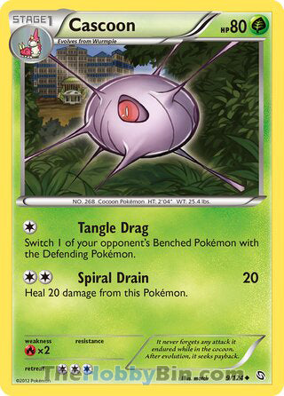 Cascoon #9/124 Uncommon - Dragons Exalted Pokemon card