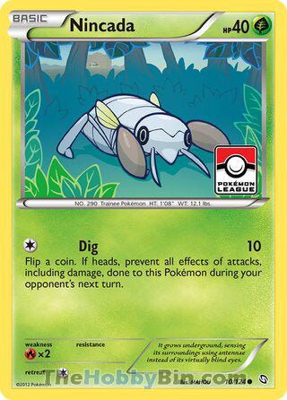 Nincada #10/124 Common - Dragons Exalted Pokemon card