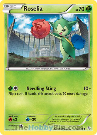 Roselia #13/124 Common - Dragons Exalted Pokemon card
