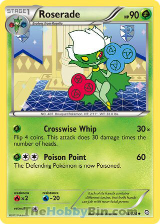Roserade #14/124 Uncommon - Dragons Exalted Pokemon card