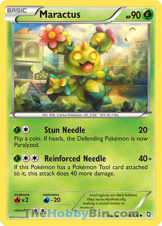 Maractus #16/124 Uncommon - Dragons Exalted Pokemon card