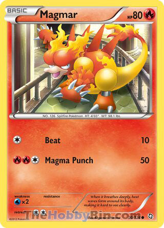Magmar #20/124 Common - Dragons Exalted Pokemon card