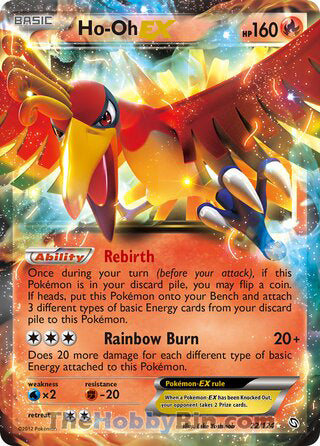 Ho-Oh EX #22/124 Ultra Rare - Dragons Exalted Pokemon card