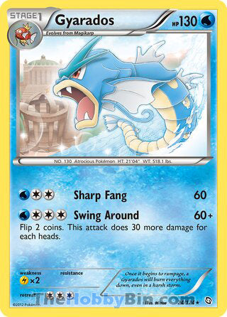 Gyarados #24/124 Rare - Dragons Exalted Pokemon card