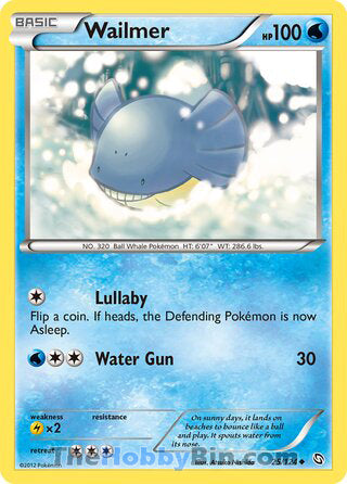 Wailmer #25/124 Uncommon - Dragons Exalted Pokemon card
