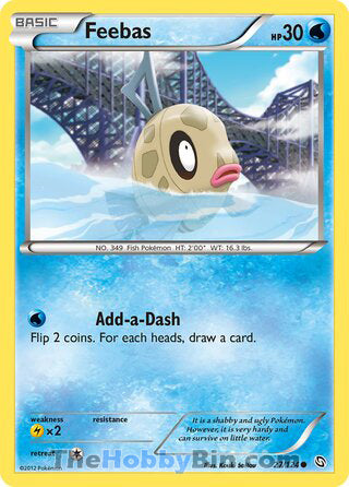 Feebas #27/124 Common - Dragons Exalted Pokemon card