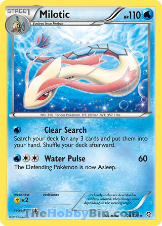 Milotic #28/124 Holo Rare - Dragons Exalted Pokemon card