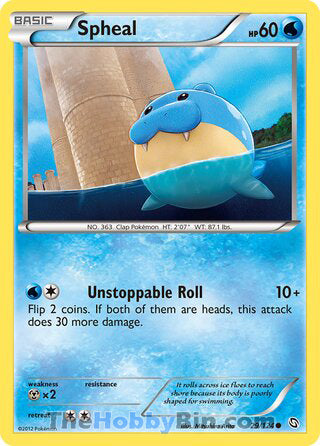 Spheal #29/124 Common - Dragons Exalted Pokemon card