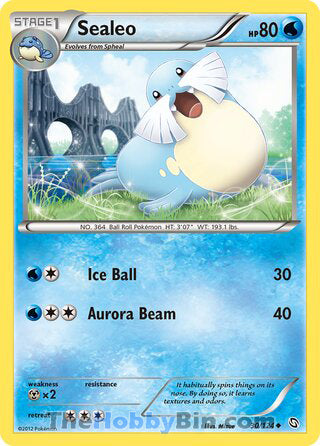 Sealeo #30/124 Uncommon - Dragons Exalted Pokemon card