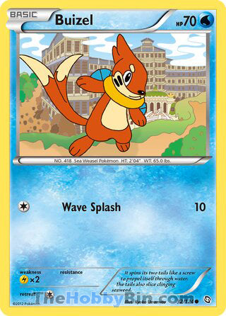 Buizel #32/124 Common - Dragons Exalted Pokemon card