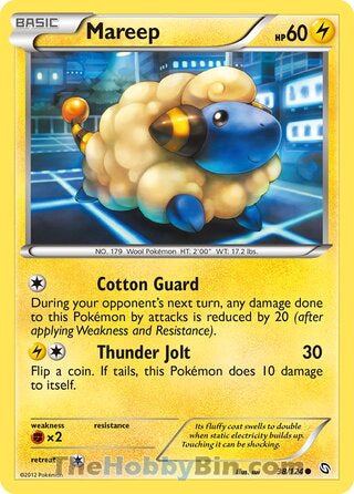 Mareep #38/124 Common - Dragons Exalted Pokemon card