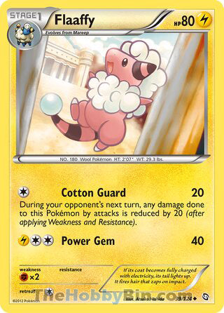 Flaaffy #39/124 Uncommon - Dragons Exalted Pokemon card