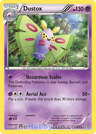 Dustox #47/124 Rare - Dragons Exalted Pokemon card