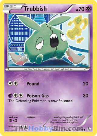 Trubbish #53/124 Common - Dragons Exalted Pokemon card
