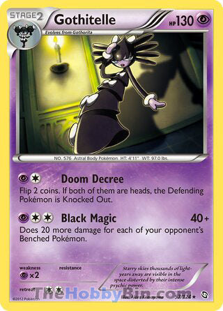 Gothitelle #57/124 Rare - Dragons Exalted Pokemon card