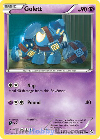 Golett #58/124 Common - Dragons Exalted Pokemon card